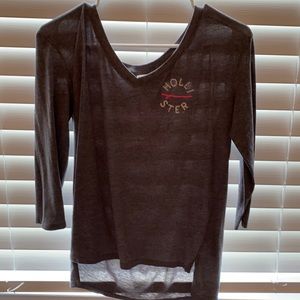 Grey Hollister Long Sleeved Tee